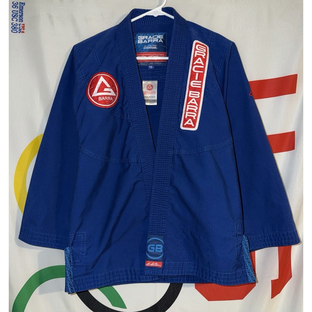 Gracie Barra Kimono Gi Jacket Youth Y6 Blue MMA Jiu Jitsu Uniform TOP ONLY